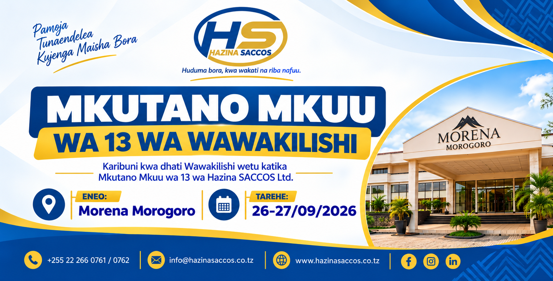 Karibuni katika Mkutano Mkuu wa 13 wa wawakilishi 2026